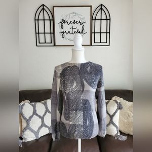 Talbots Petites Pure Cashmere Crew Neck Size MP Classic Sweater Multi Media